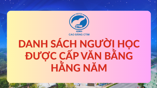 Danh sách người học được cấp văn bằng hằng năm